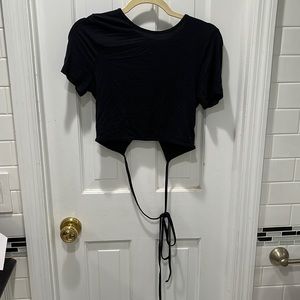 PAC Sun Cropped Wrap Around Tee Shirt